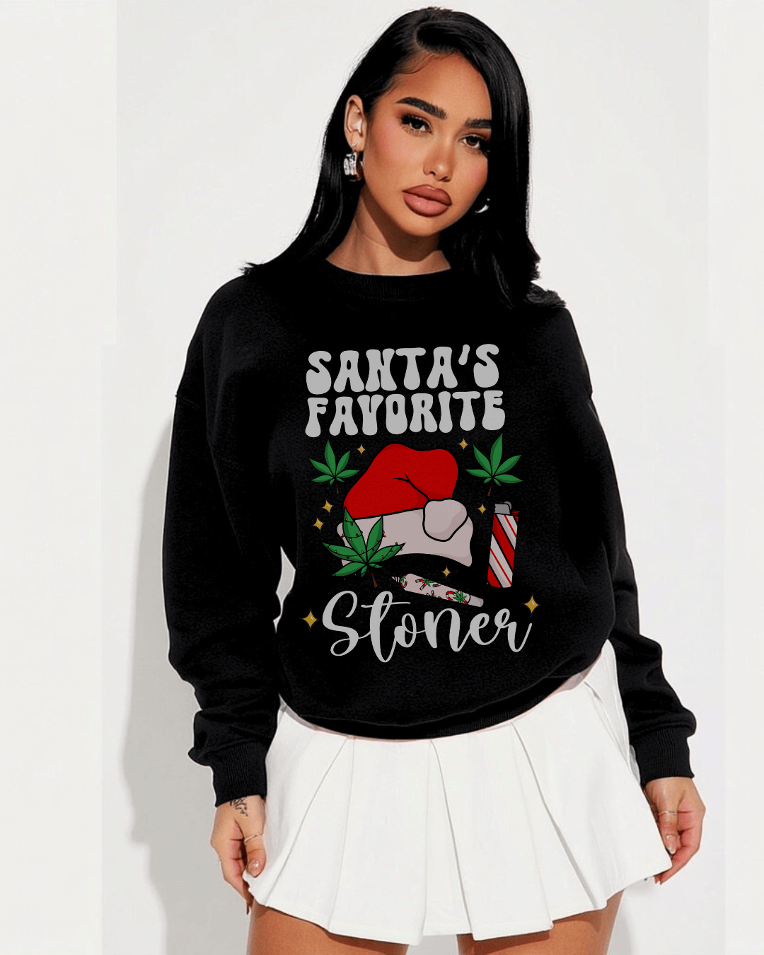 Santa’s Favorite Stoner Crewneck Sweatshirt