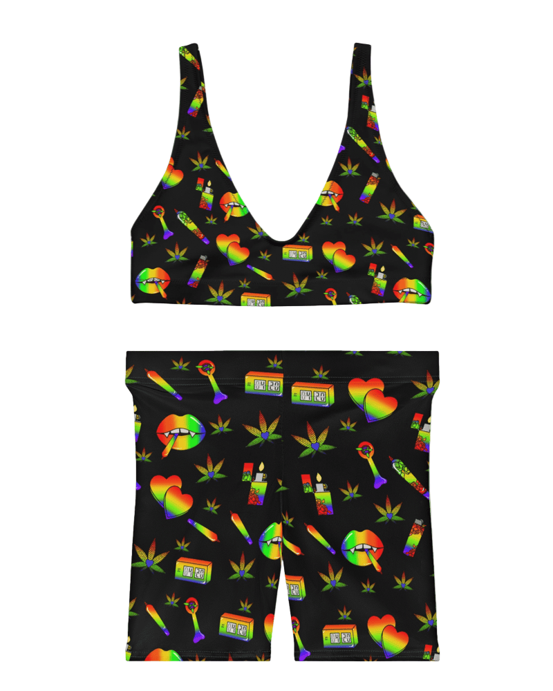 Vampire Stoner Babe Biker Shorts