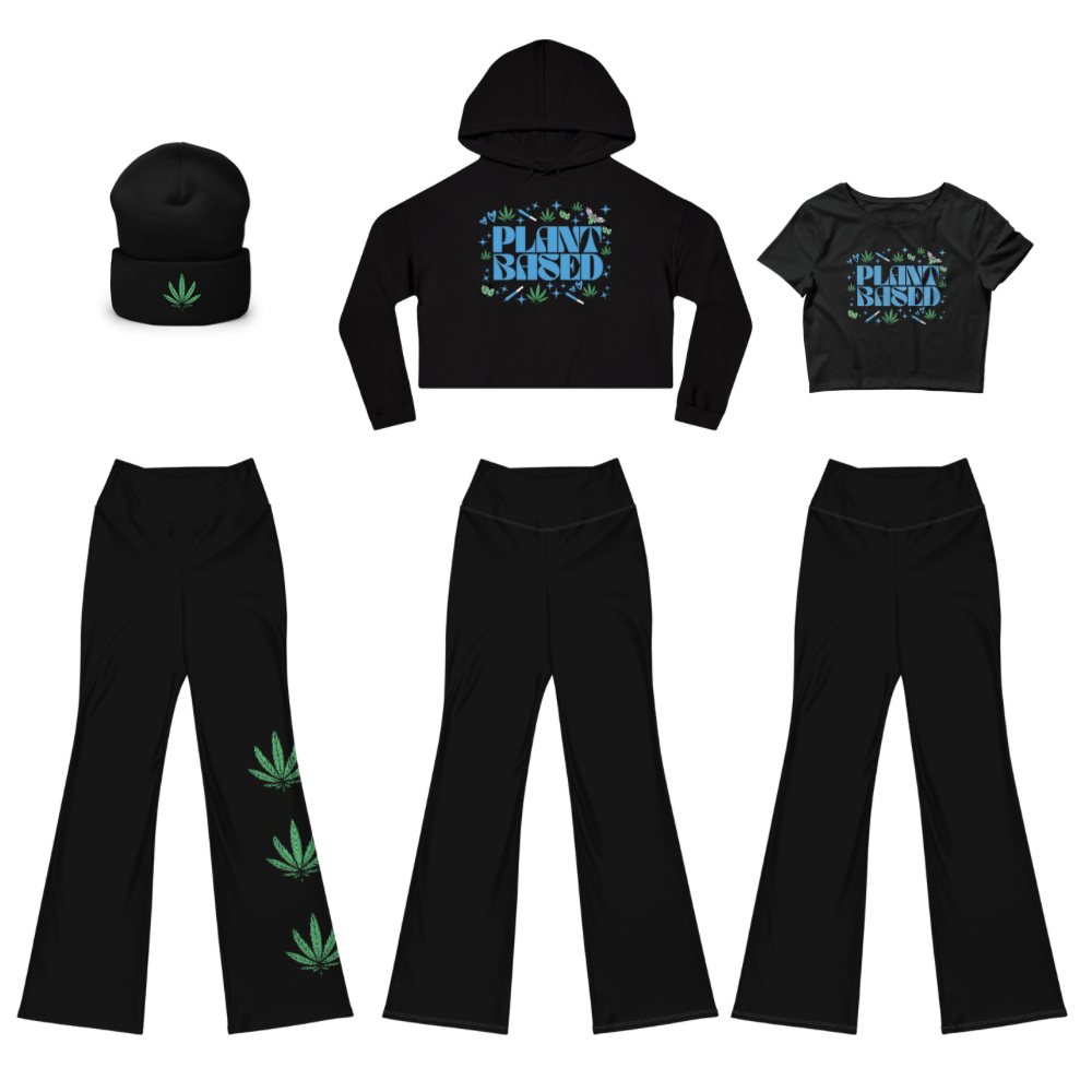 Plant Based Cropped Hooded Sweatshirt