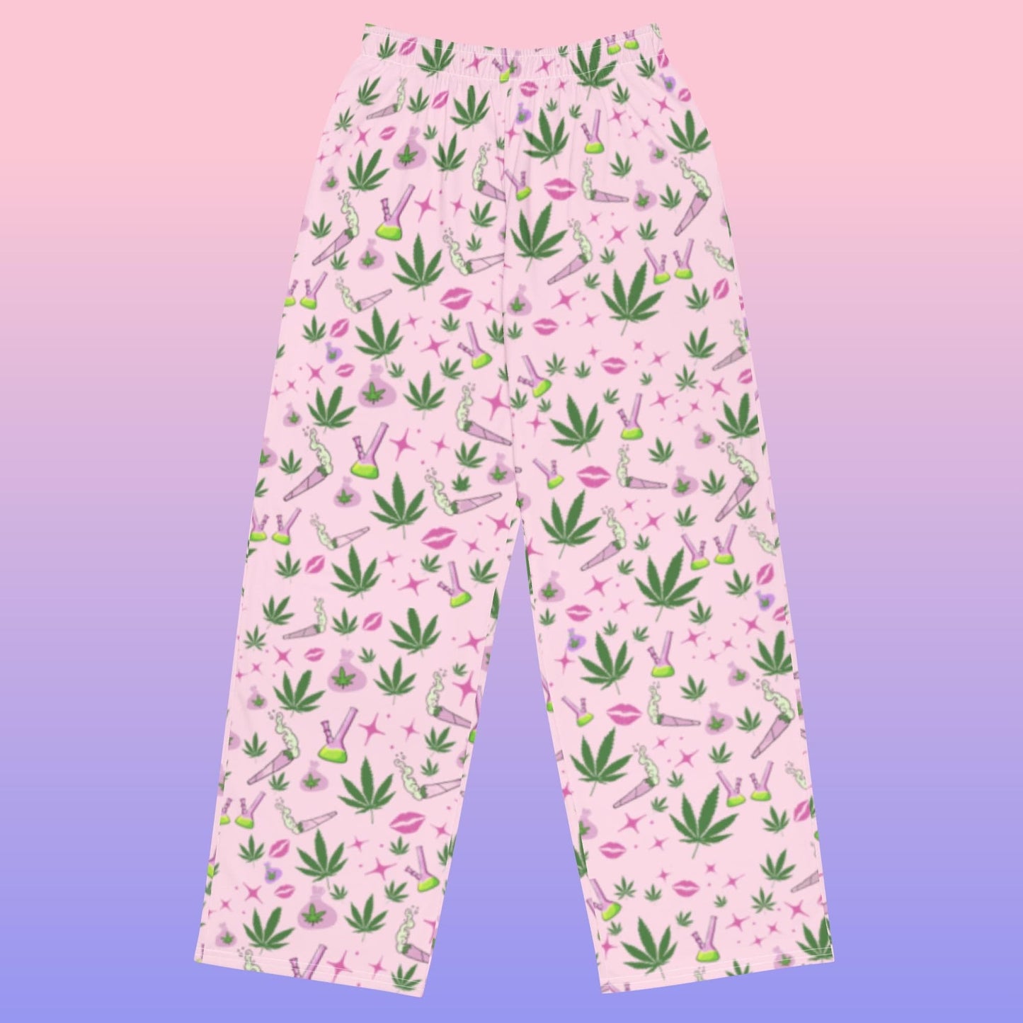 Stoner Babe  Wide Leg Pants (High Waisted)