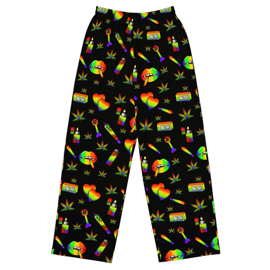 Vampire Stoner Babe Wide Leg Pants ( High Waisted)