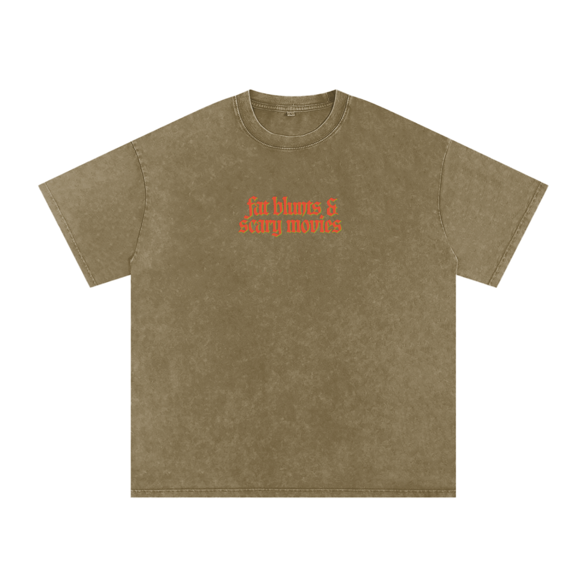 Fat Blunts & Scary Movies Snow Washed Oversized Cotton T-Shirt