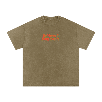 Fat Blunts & Scary Movies Snow Washed Oversized Cotton T-Shirt