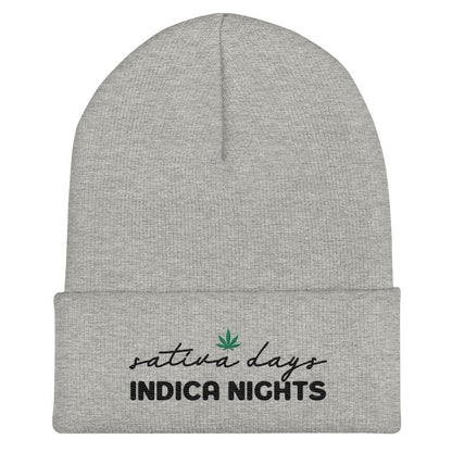 Sativa Days Indica Nights Cuffed Beanie