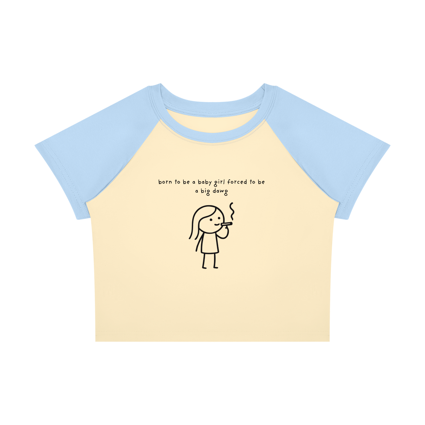 Born To Be a Babygirl Forced To Be a Big Dawg Raglan Baby T-Shirt