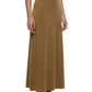 Women's Solid Color Knit Maxi Skirt