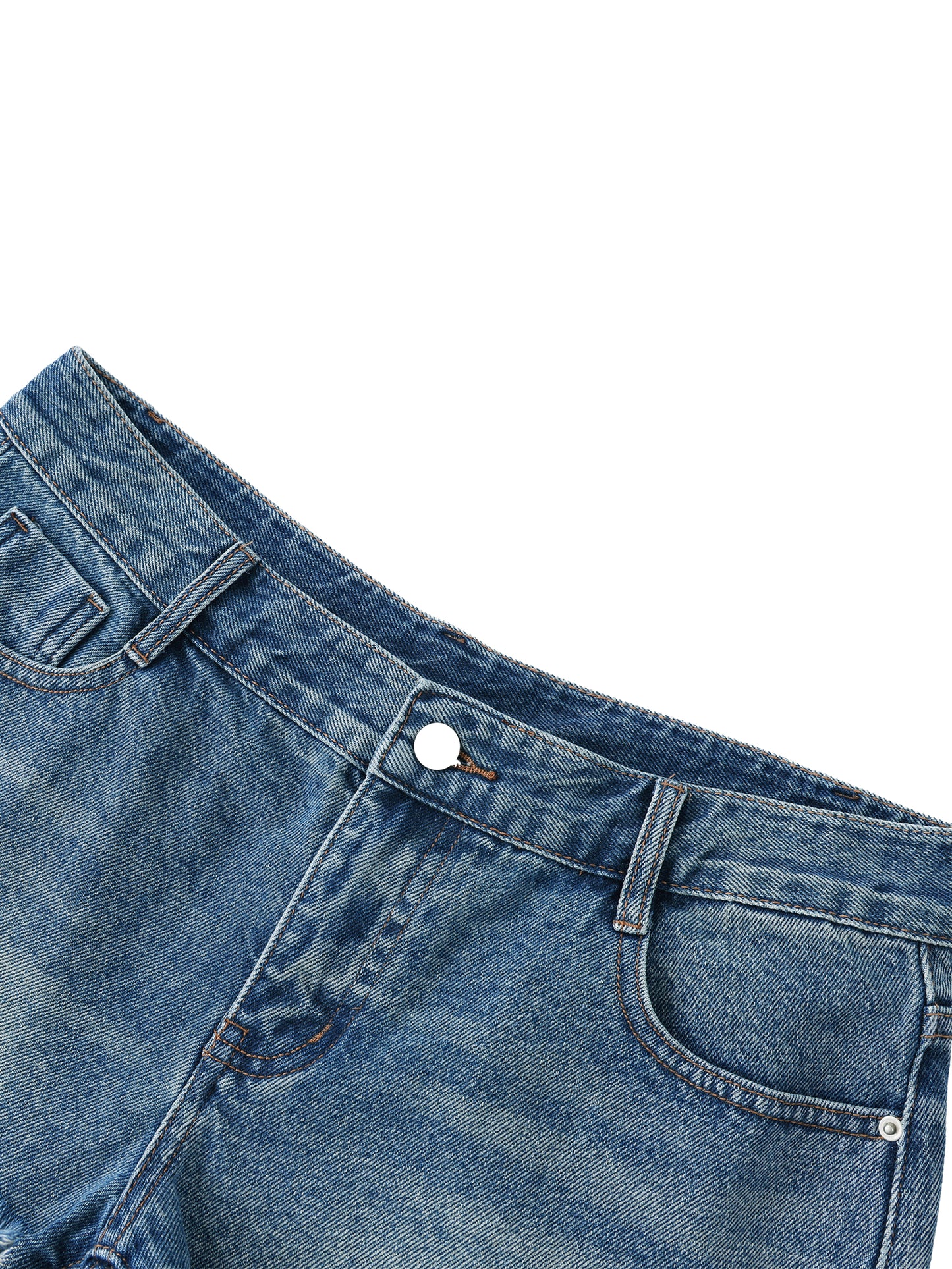 Weed Pot Leaf Vintage Wash Denim Shorts