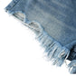 Weed Pot Leaf Vintage Wash Denim Shorts
